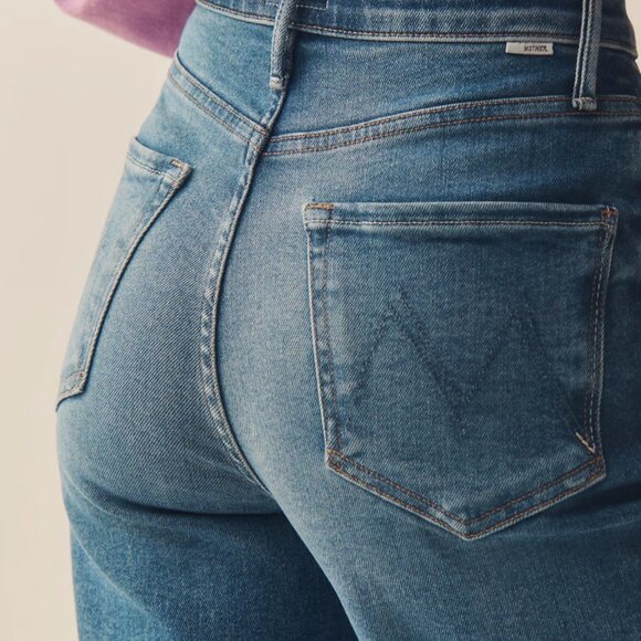 Mother The Maven High Rise Wide Leg Jeans, Bitchn - Picture 4 of 9